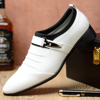 

A047High Quality 2021 Summer Black Brown White Mens Air Shoes Buckle Leather Pointed Toe Dress Formal Slip On Hollow Out Sandals