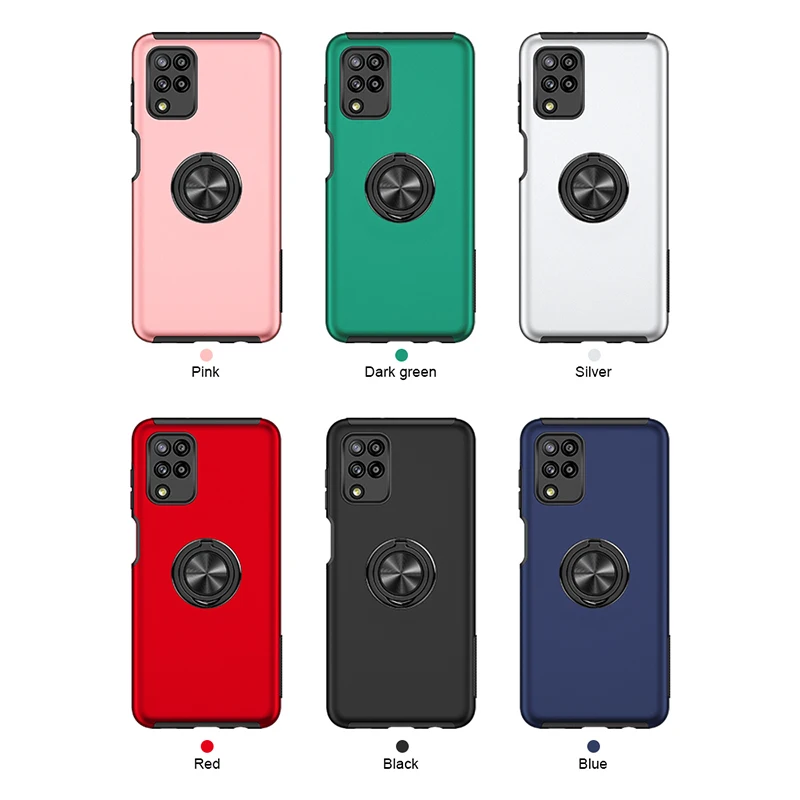 

For Samsung Galaxy A12 5G Cover Anti Fingerprint Bumper Phone Case with Ring Holder