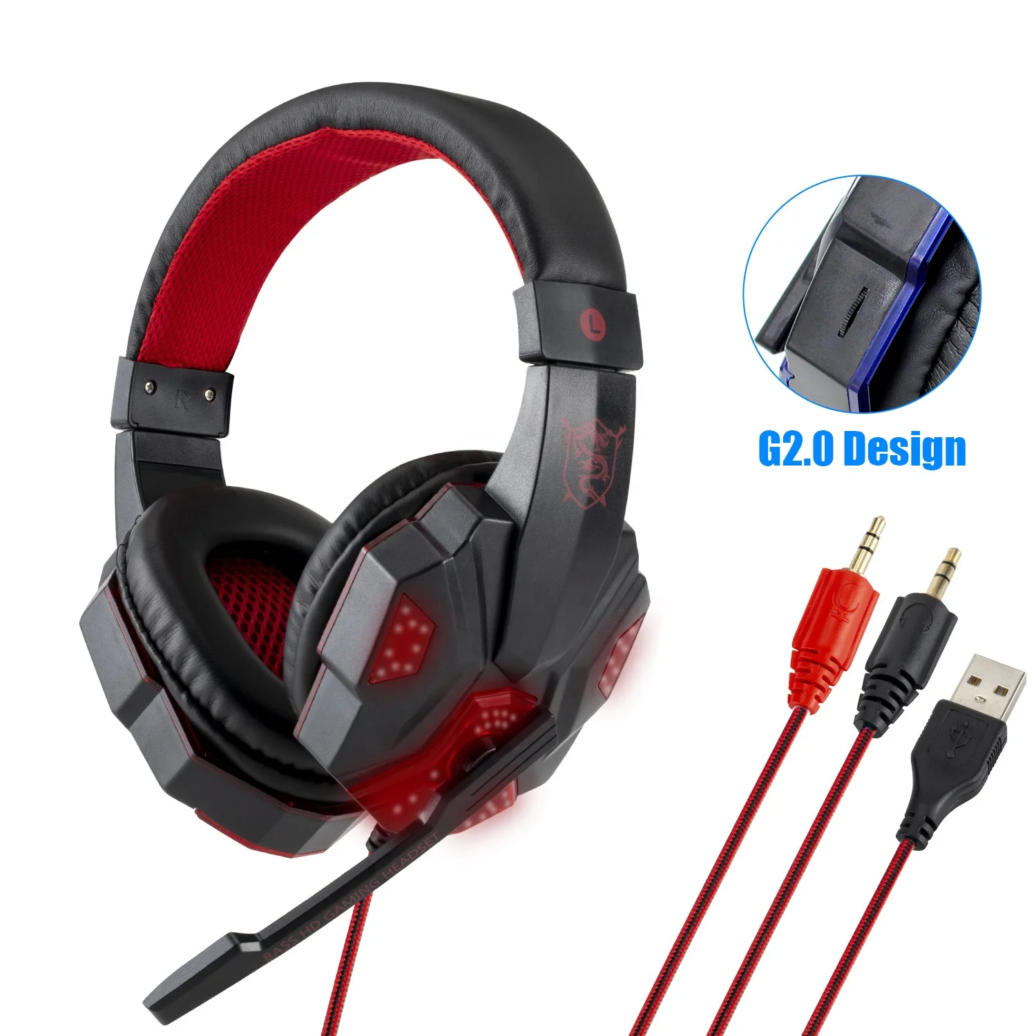 

Best Gaming Headphone 7.1 Surround Gamer Headphones USB PS4 Headband Games Audifonos Noise Cancelling Gaming Headset With Mic, Accept customise
