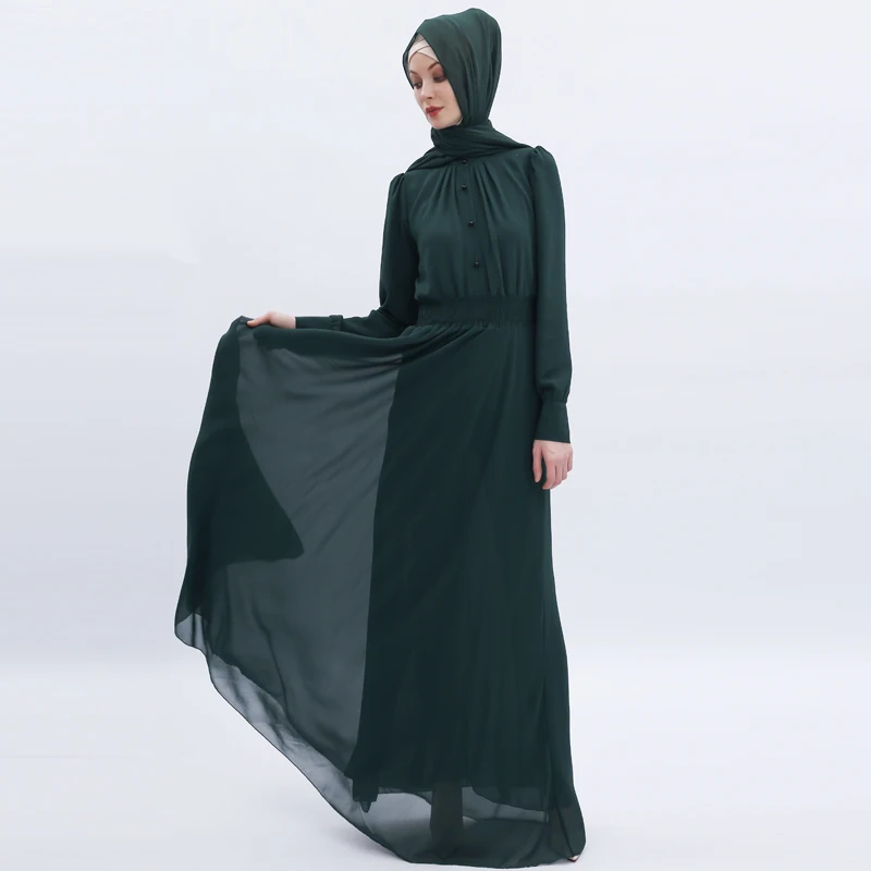 

summer chiffon long dress fashion lady clothing have elastic at the wrist dress