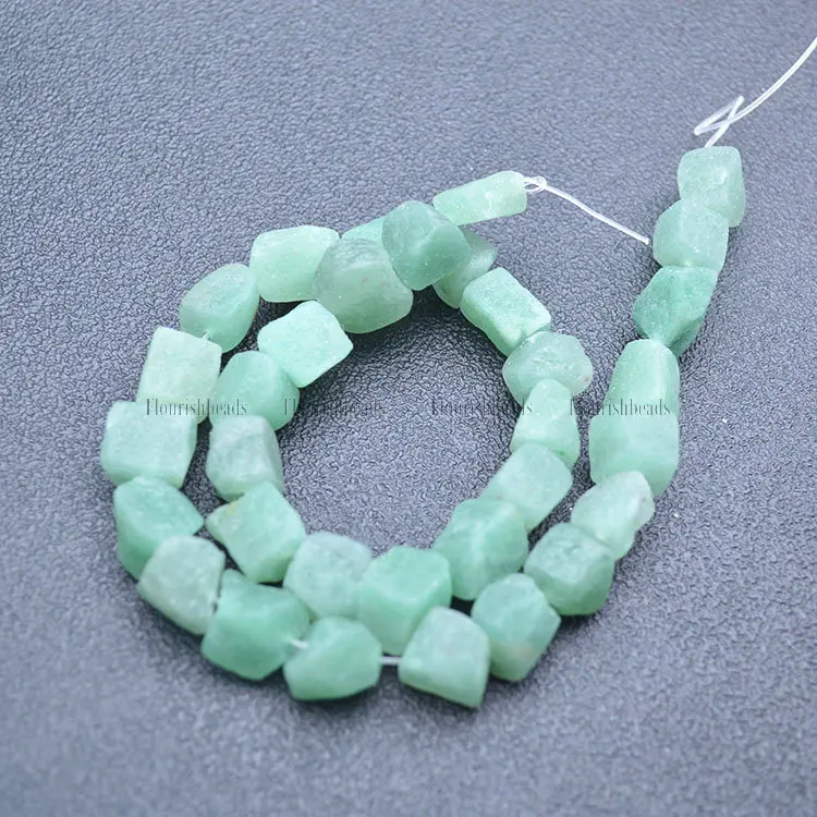 

Natural Gemstone Green Aventurine Raw Mineral Rough Stone Nugget Loose Beads Jewelry making materials