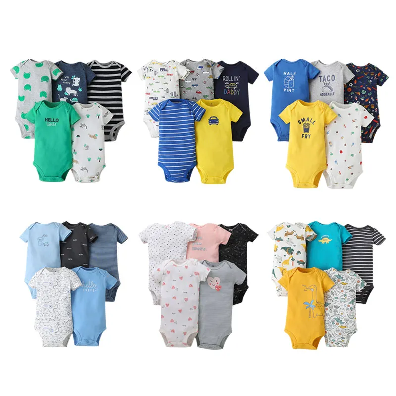 

Summer Newborn Girl Clothes Infant Bodysuit Cotton Toddler Jumpsuit Kids Barboteuse Boy Children Short Sleeves Baby Romper Set
