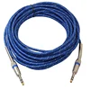 With Spring connector For Mixing console / Amplifier 6.35mm Plug Cable nylon braid