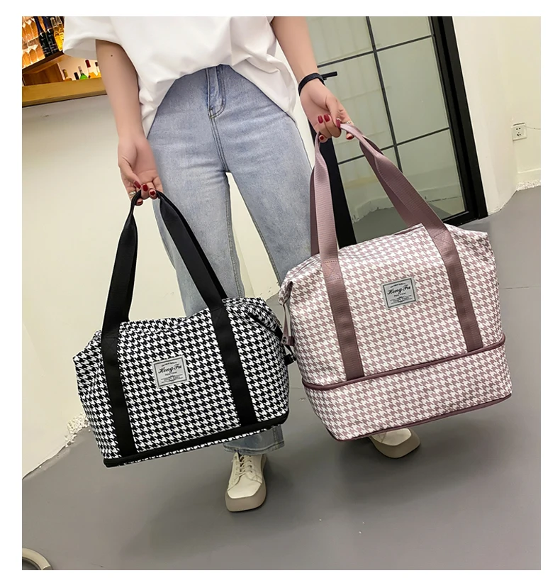

Luxury Trendy Temperament Cloth Label Logo Design Capacity Expandable Waterproof Outdoor Travel Duffel Bag, 8 colors