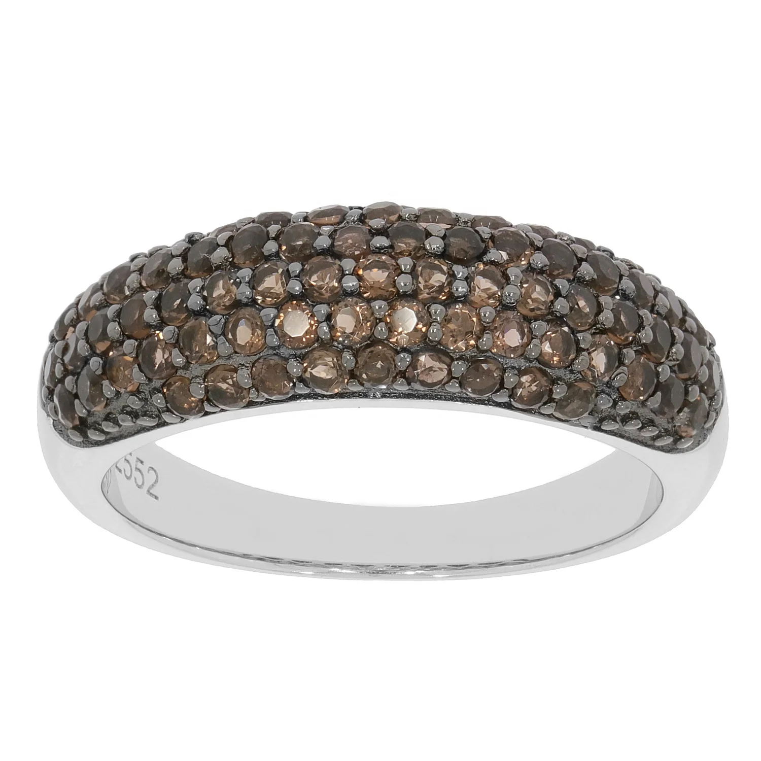 

fashion Natural Gemstone Wedding Latest 2021 smoky quartz Women 925 silver Primary Stone Ring
