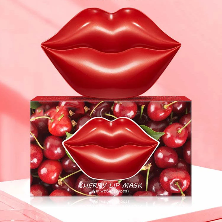 

Wholesale moisturizing hyaluronic acid cherry lip gel plumping mask sleeping private label vitamin C collagen lip mask, Red, green, pink, green, blue, dark pink