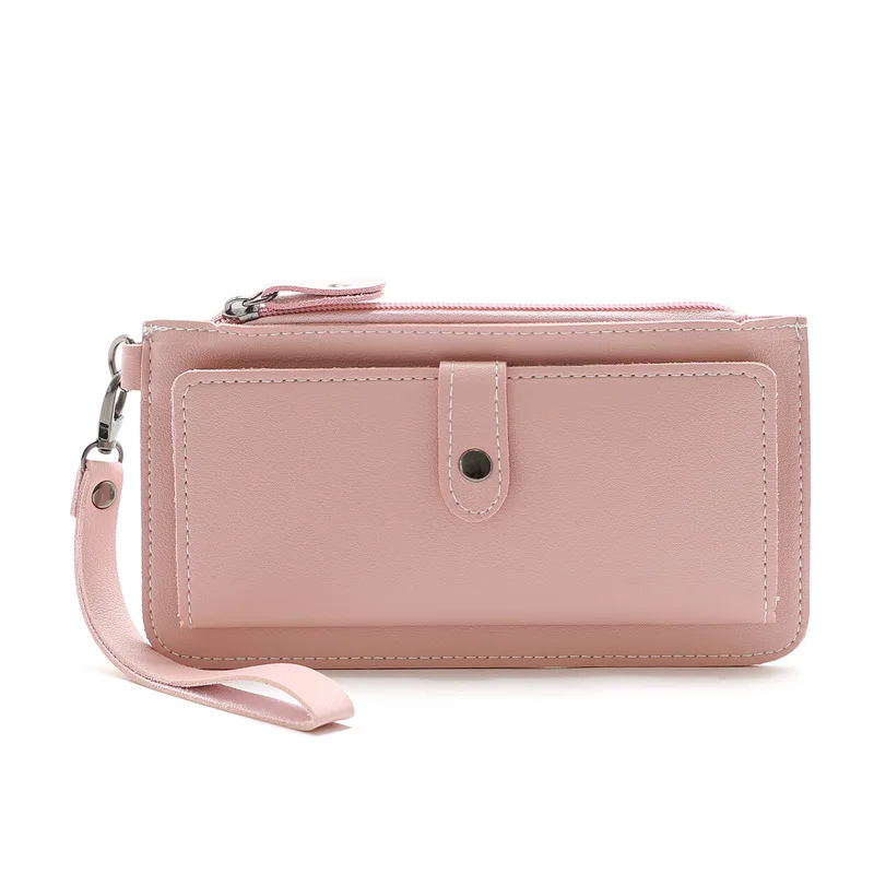 

Kellybelly's new women's minimalist, long, multi-functional zipper, multi-card, hand-held buckle Zipper Wallet
