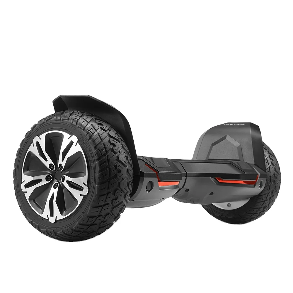 

GYROOR 2021 dual motor two wheel self-balance hoverboard new cool lighting tunnel motor hoverboard, Black/red/blue