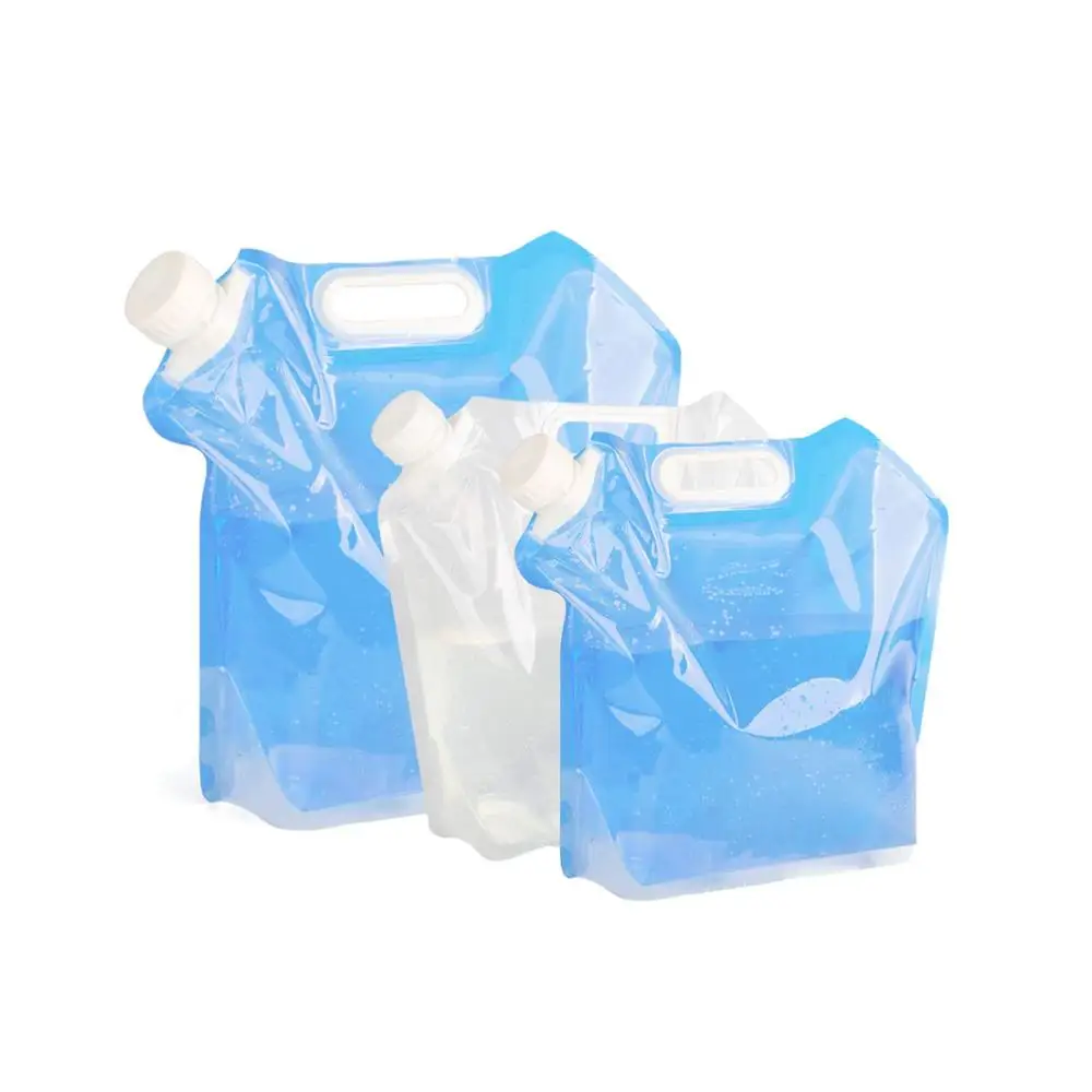 

5L Outdoor Emergency Drink Water Tank Storage Bags clear stand up plastic spout pouches