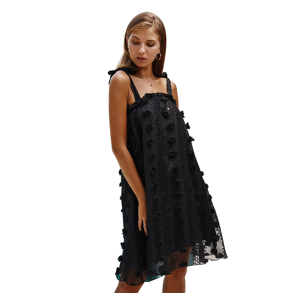 

MUTONGYI Off Shoulder Backless Dress Flower Decoration Solid Slip Dresses Woman Dresses New Arrivals 2021, Multi