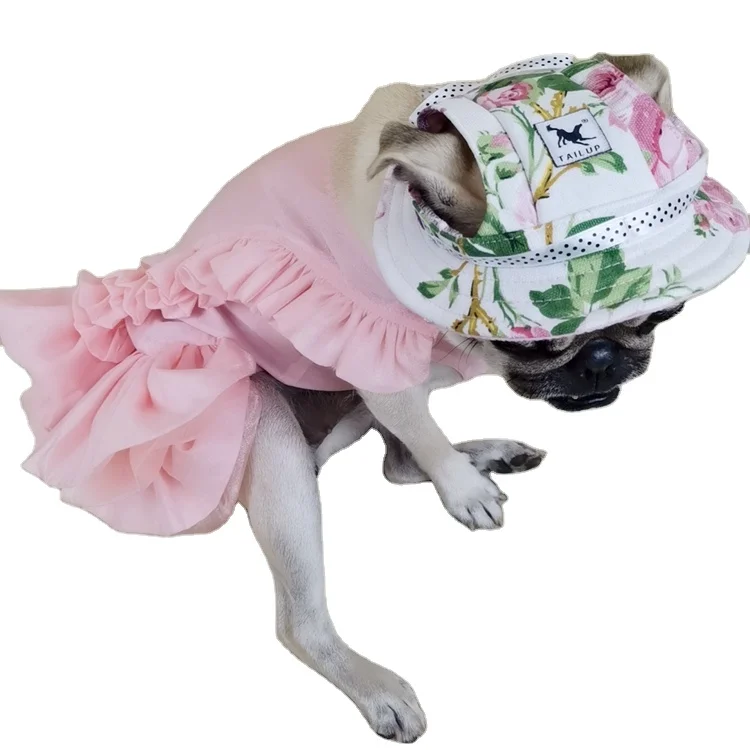 

Drop Shipping Pet Products Pink Princess Girl Dog Luxury Apparel Brand Pet Clothes Birthday Dress for Dogs