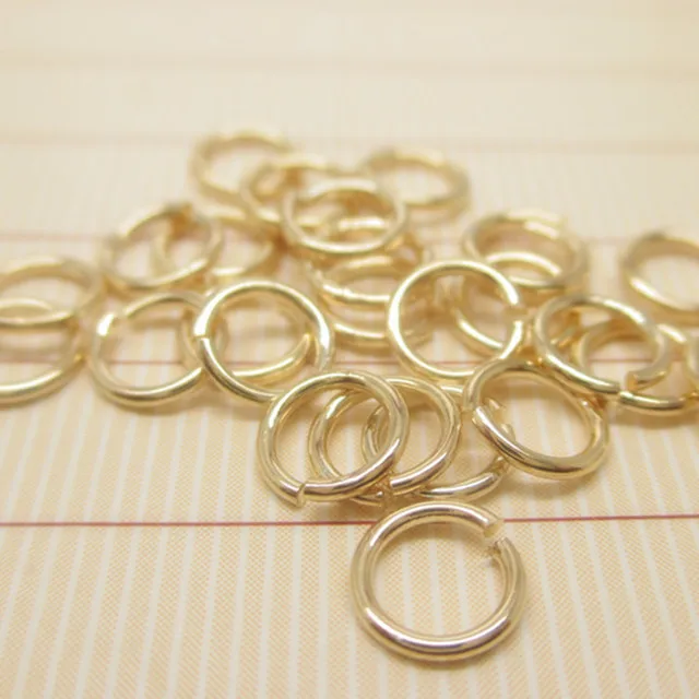 Chinese 24k Gold plated Jump Rings Open Metal O Rings Accessories For DIY Jewelry Making