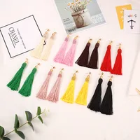 

Europe and the United States new hot bohemian silk tassel earrings long earrings wholesale