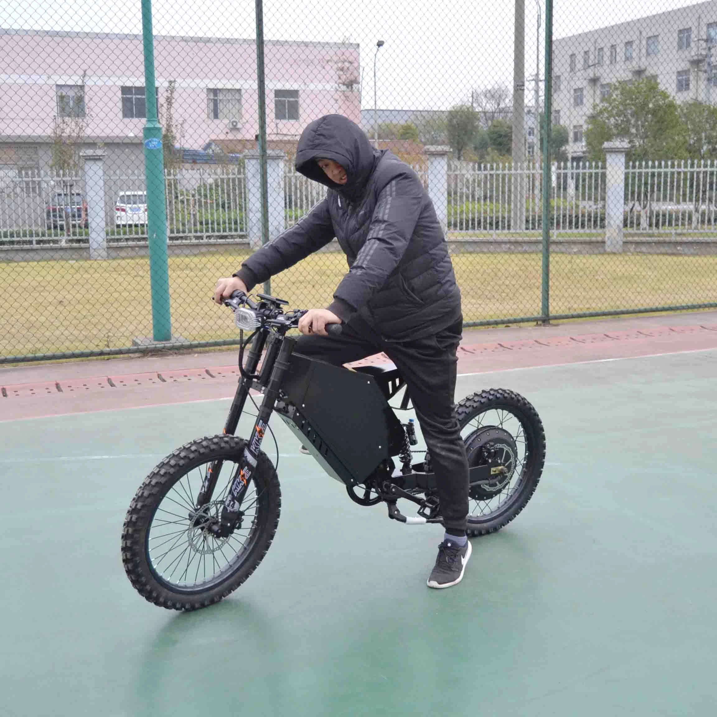

High power 12000w hub motor electric bike conversion, down hill 21 full suspension mountian ebike with 72v48ah battery, White,black, purplish red