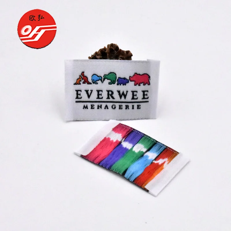 

Wholesale Customized ColorfulEnd Folded Woven Labels, Cmyk/ pantone