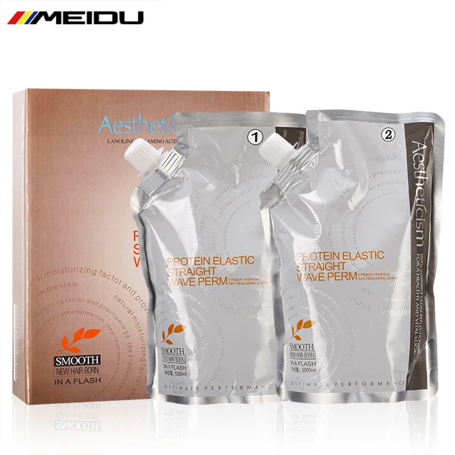 

China wholesale Meidu professional OEM manufacturer hair care product natural collagen best permanent hair straightening cream