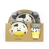Cathylin Bamboo Fiber Kids Dinnerware Set, Cartoon Tableware Dinner Plates Set With Cup Fork Spoon Unbreakable Dinnerware