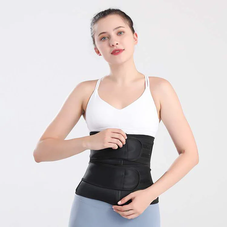 

Wholesale High Quality Two Belts To Firm Waist Control Slimming Tummy Zip To Tight Fit Double Strap Latex Waist Trainer Women