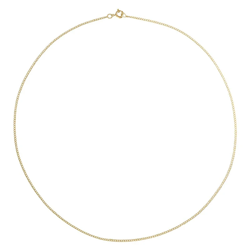 

Gemnel fashion women jewellery classic chain recycled sterling silver gold plated necklace