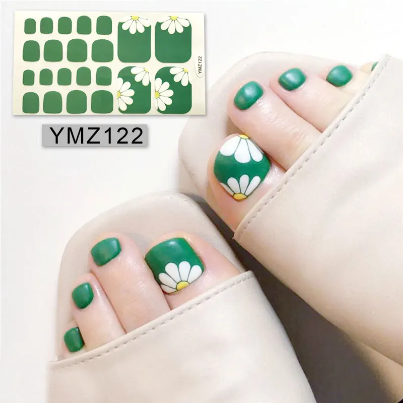 

YMZ100-YMZ132 New environmental protection waterproof 22 small stickers factory direct stock children's toe nail stickers