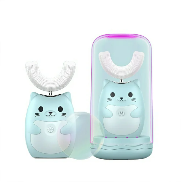 

cute looking USB charge Children's UV light toothbrush sterilizer Silicone toothbrush