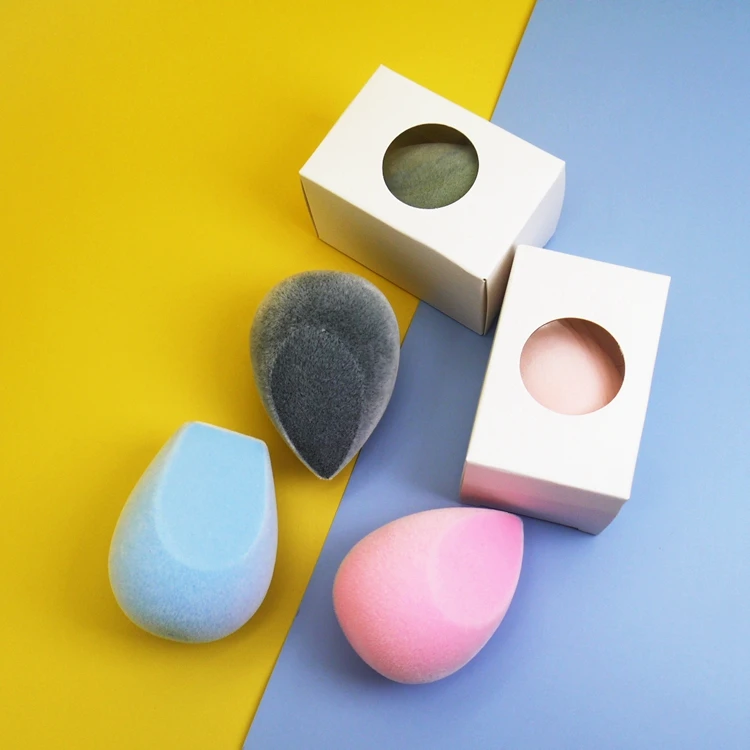 

2020 Makeup Trends Wholesale Microfiber Sponge Makeup Cosmetic Blender Foundation Blending Velvet Makeup Sponge, Blue,pink,purple,black,grey