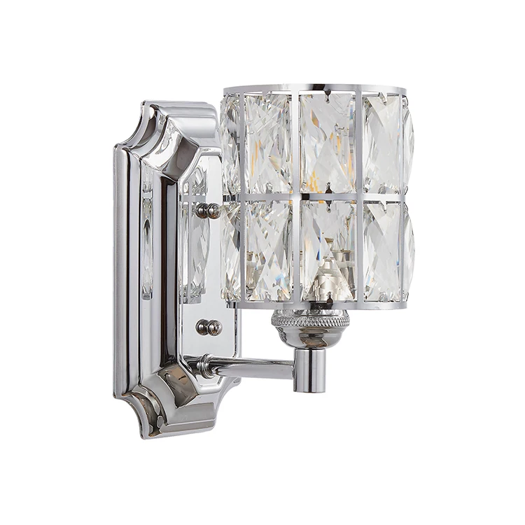 2020 Factory Price Bedside Reading Wall Sconce Contemporary 1 Light Indoor Metal Crystal Bathroom Vanity Wall Light