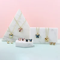

SET-2 Xuping Crystals from Swarovski 14k gold color plated butterfly style fashion women jewelry set