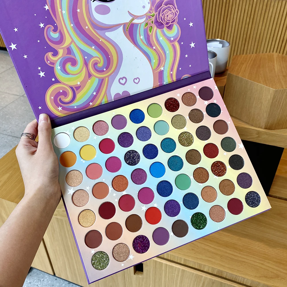 

Low moq Factory sale 63 color makeup eye shadow without logo accept custom logo, Colorful