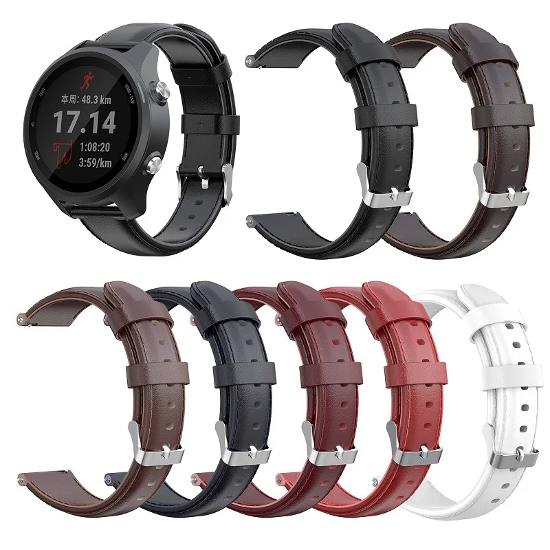 

2020 NEW Watch Accessories High Quality Leather Watch Belt Strap Watch Bands For Garmin Vivoactive 3 Music Forerunner 645/245