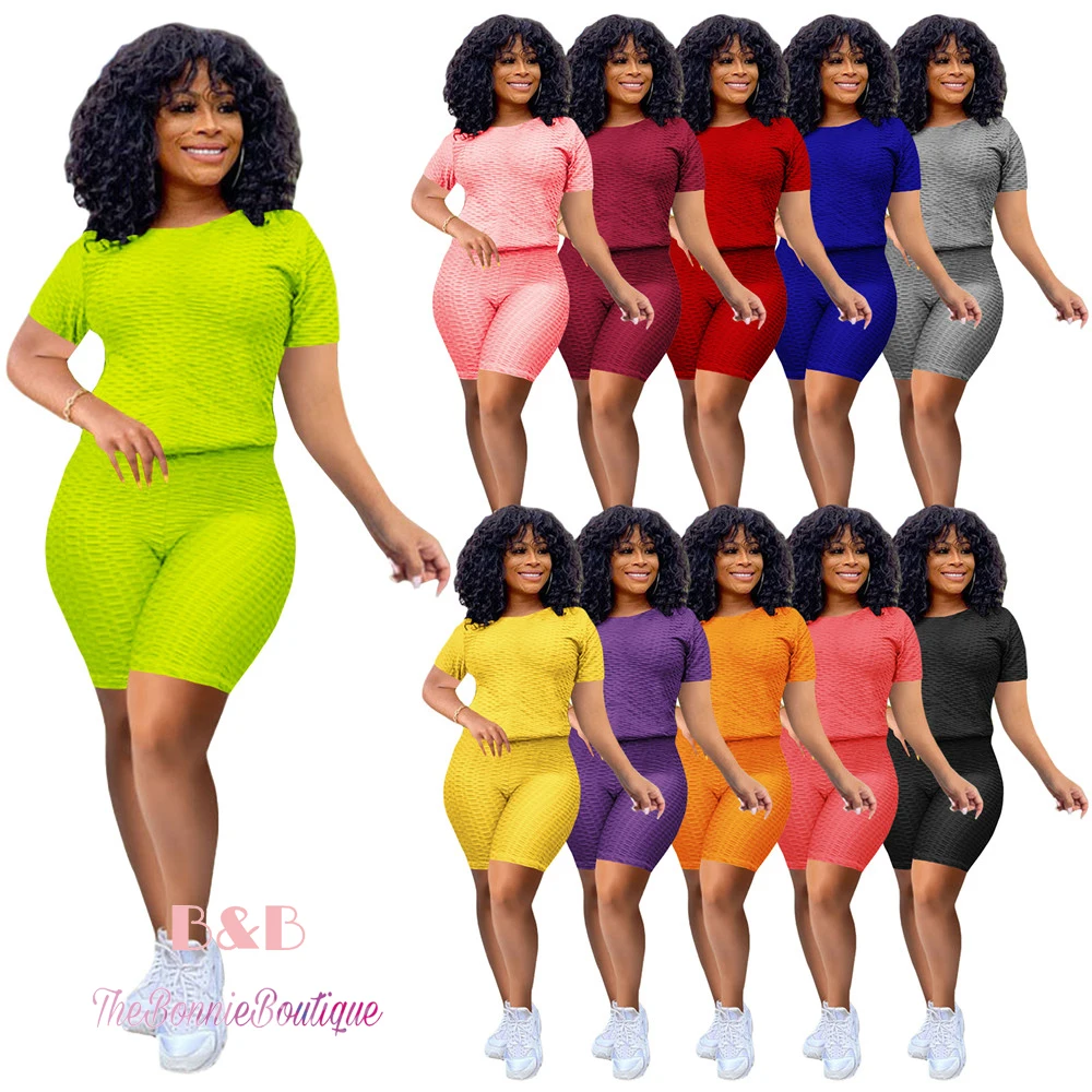 

Summer women clothing jogger fitness elasticity 2 piece set apparel stock, Picture