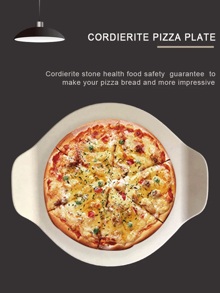 High Quality Wholesale Pizza Stone Black Cordierite//