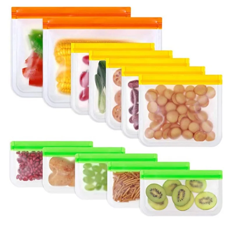 

Wholesale Hermetic Transparent Storage Bag Leakproof Silicone Bags Kitchen Organizer