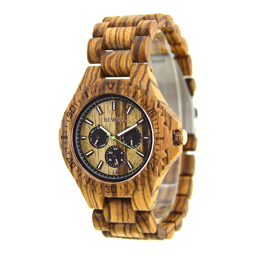 

Alibaba Online Shopping Watch Men Zebra Wood Japan Movement Luxury Watch with Private Logo, Ebony wood, zebra, red sandalwood etc
