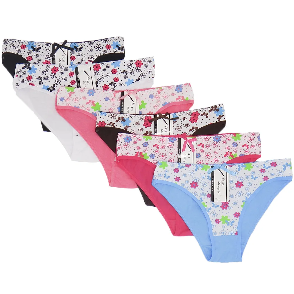 2019 woman underwear printed girl panties 100% cotton