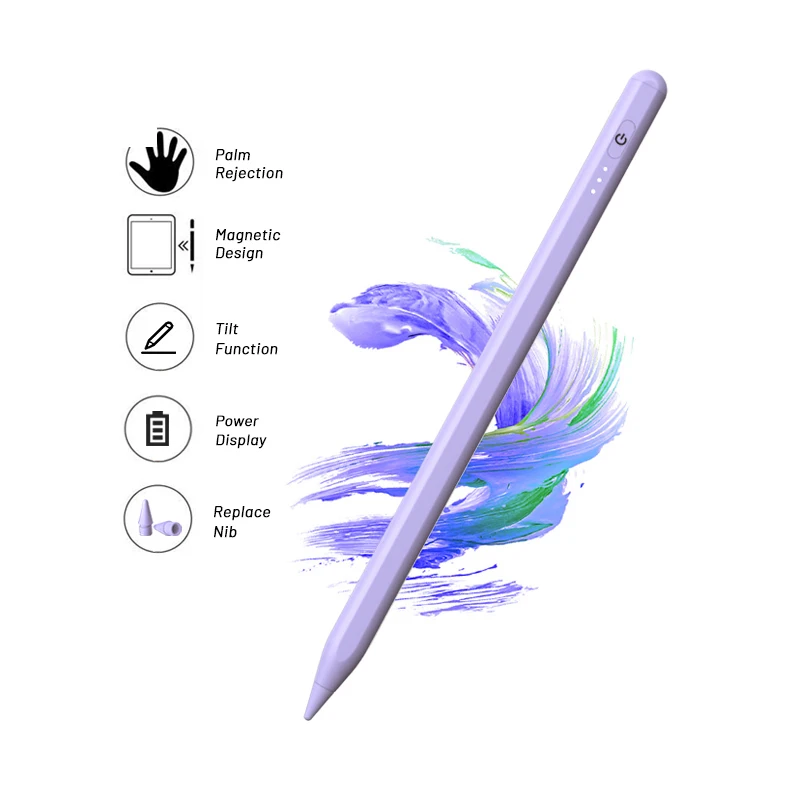 

tilt function Three led light indicator capacitance pen touch screen stylus