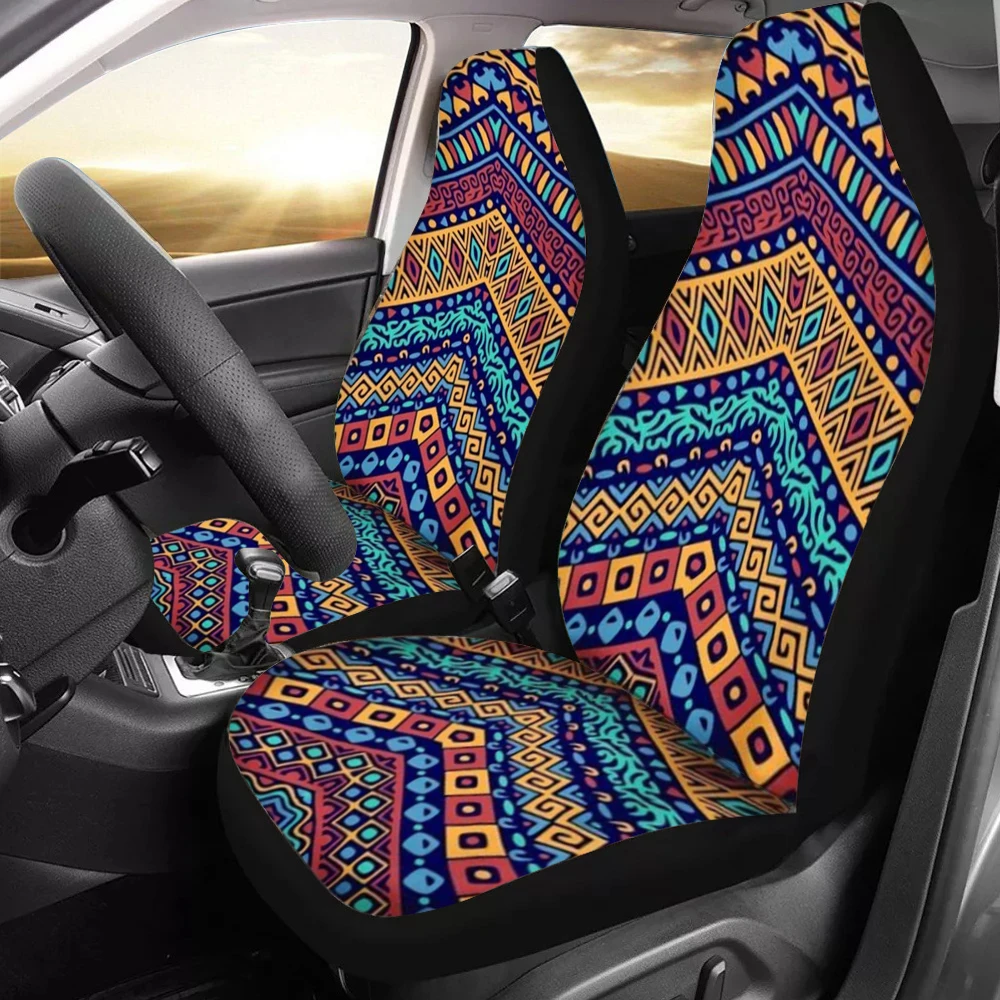 

Muchkey Custom Universal Luxury Tribal Aztec Ethnic Car Seat Cushion Print on Demand Front Set Car Seat Covers Set