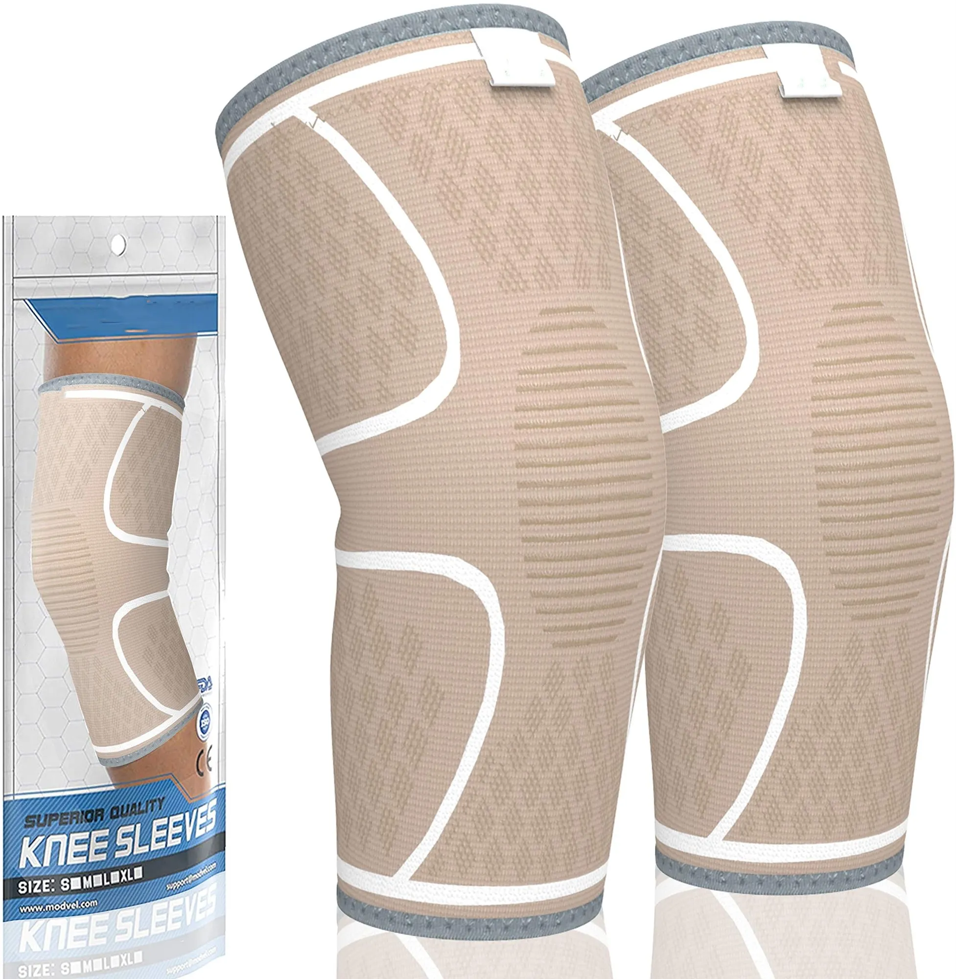 

Knitted nylon sports knee pads men and women autumn and winter badminton running fitness knee pads outdoor climbing knee sleeve, Customized