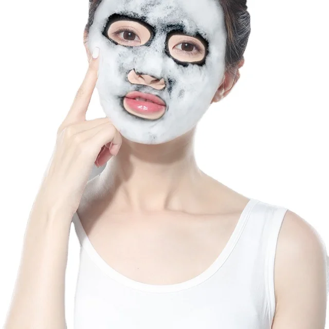 

4pcs/box Black Sea Salt Cleansing Bubble Mask Moisturizing Black Mask Sheet Mask Peel off Facial Facemask