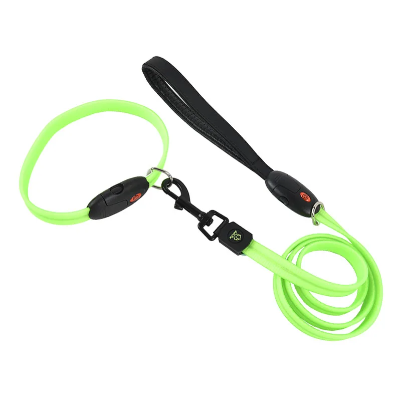 

2021 pet supplies LED display led light personalised dog collar