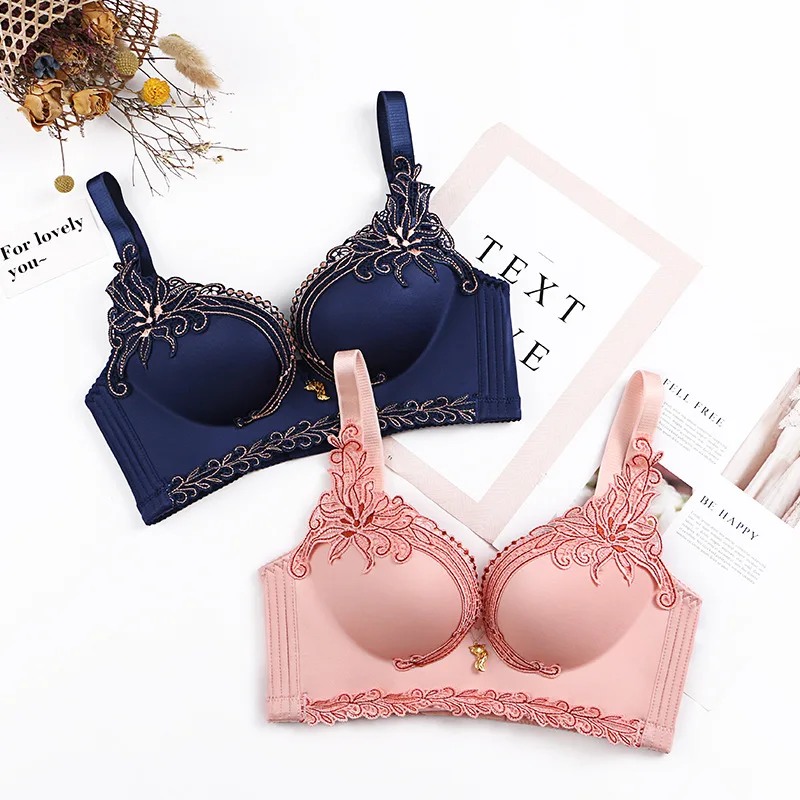 

Dropshipping Vip Link butterfly Latex Bra Seamless Bras For Women Underwear BH Push Up Bralette With Pad Vest Top Bra, Customized