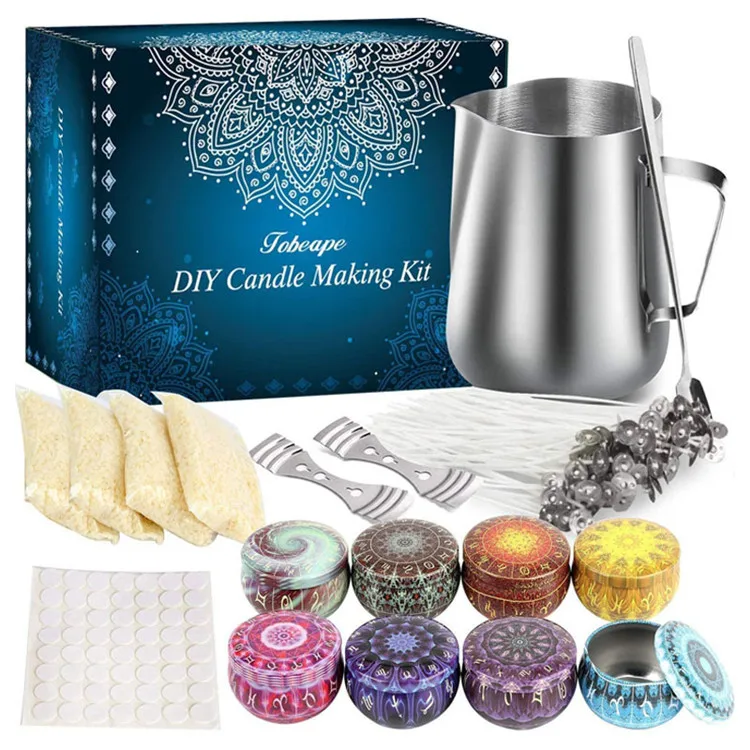 

DIY Scented Soy Wax Packaging Set Candles Making Kit For Adult Supplies in Tins