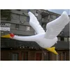 Simple design inflatable flying white swan white bird for outdoor decoration