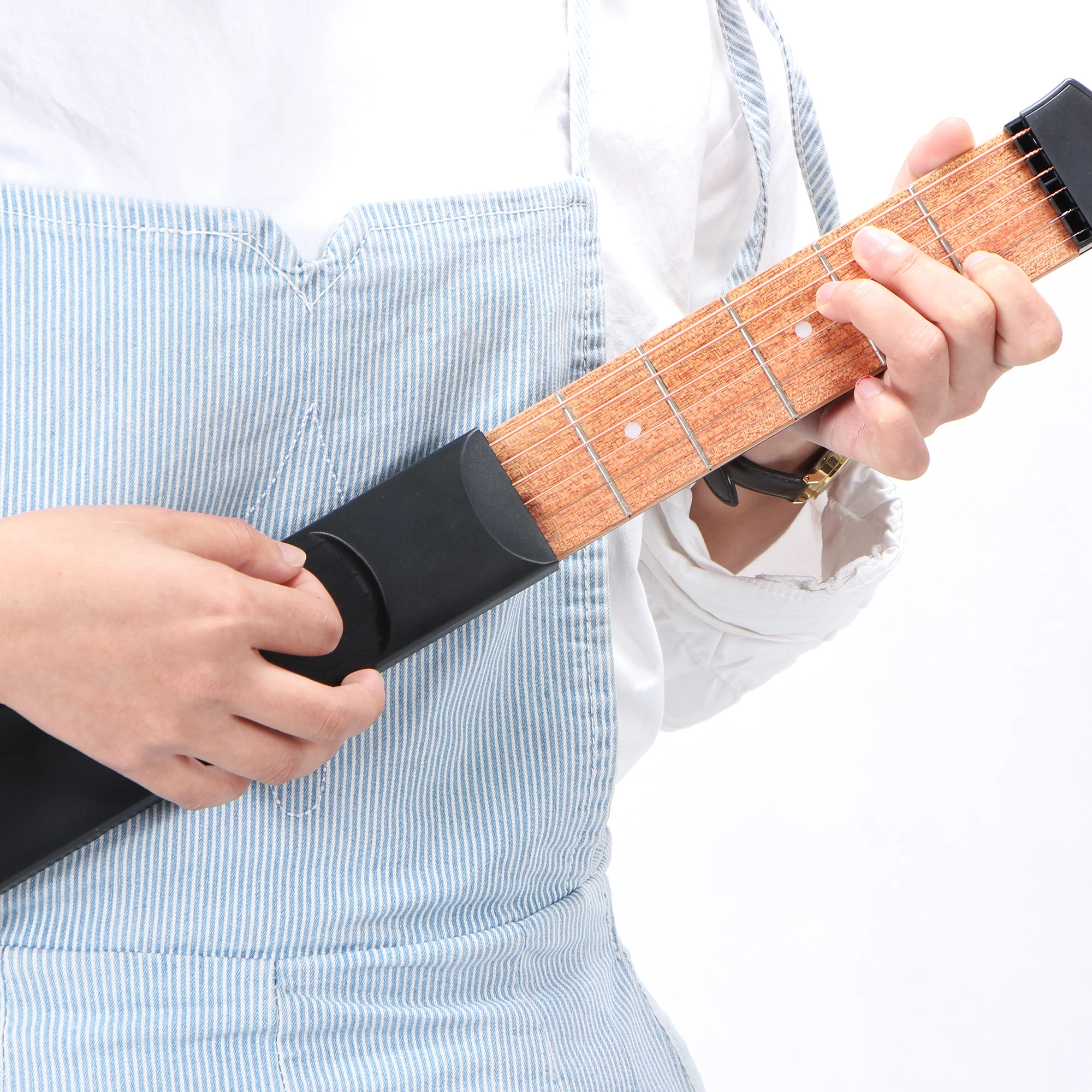 

dropshipping Mini Pocket Guitar Portable Guitar Trainer Finger Chord Conversion Trainer HEBIKUO