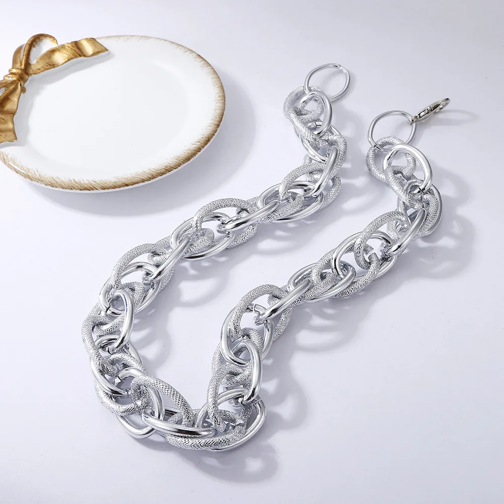 

Hip hop metal aluminum acrylic personality exaggerated choker chain