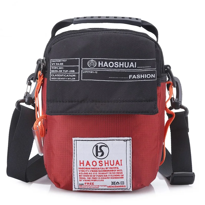 

Custom small vintage nylon anti theft waterproof shoulder messenger bag