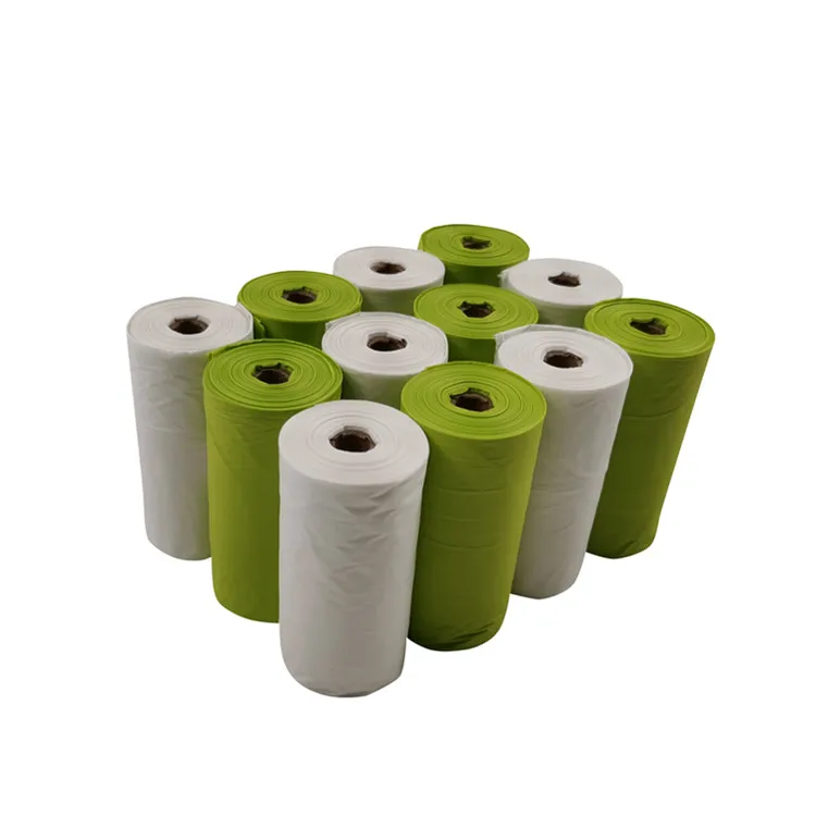 

compostable bags 100% biodegradable pet dog waste bag, Green