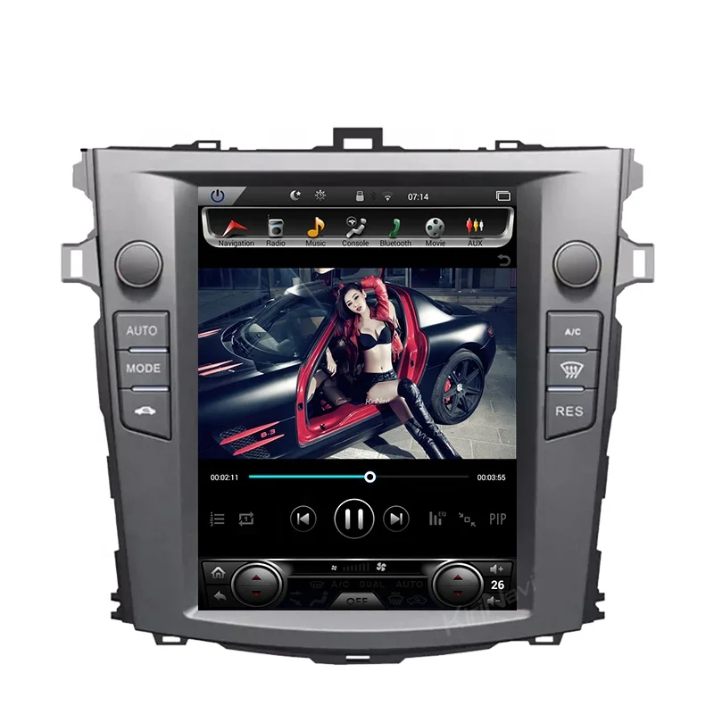 

KiriNavi Vertical Screen 10.4" Android 6.0/7.1/8.1 car dvd gps navigation system for Totota Corolla 2007-2012 multimedia player