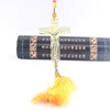 Hot sell crystal crucifix necklace car pendant with tassel for promotion gifts