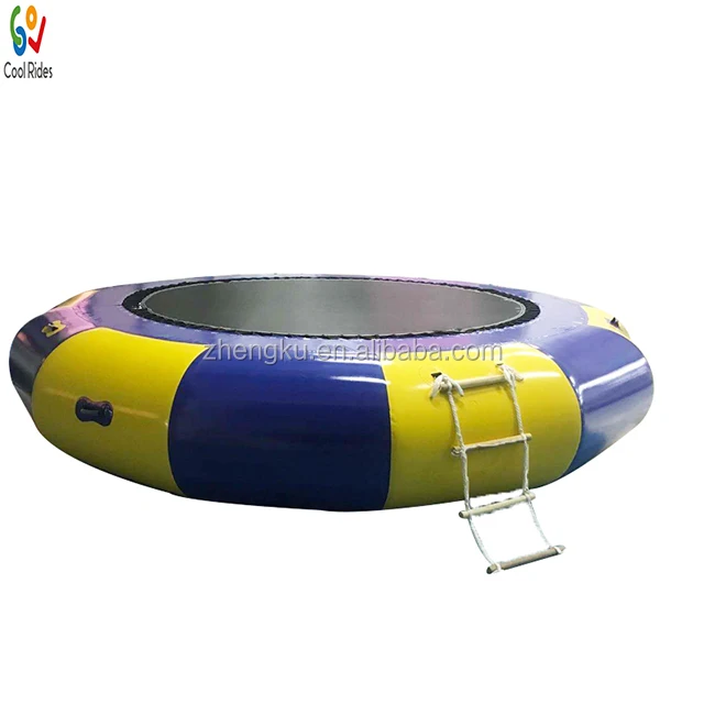 

Dia 3m water sea inflatable floating trampoline/water leisure float inflatable games/water trampoline clearance for sales, Lightblue/yellow, as the pictures